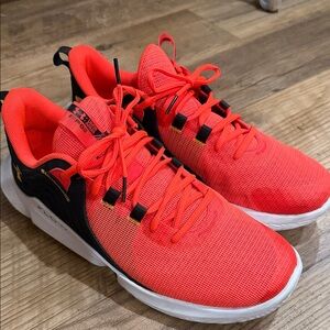 Under Armour Red and Black Athletic Shoes